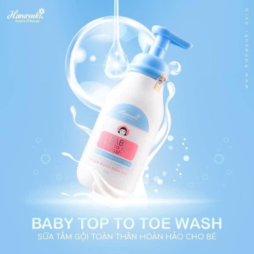Tắm Gội Baby Top To Toe Wash Hanayuki (150g)