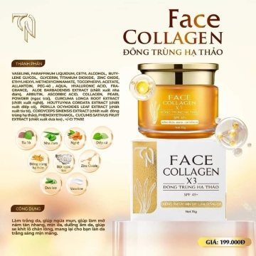 Kem Face Ngày Collagen X3 Đông Trùng Hạ Thảo (15g)