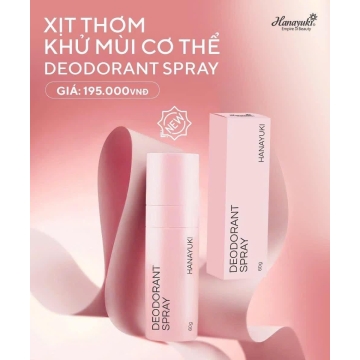 Xịt Thơm Khử Mùi Hanayuki Deodorant Spray (60g)