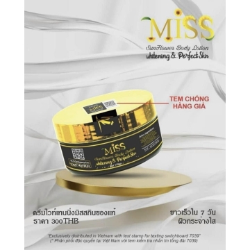 Kem Body MISS Sunflower Thái Lan (170g)