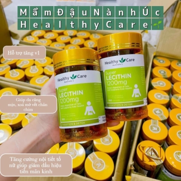 Viên Mầm Đậu Nành Lecithin 1200mg Healthy Care (100v)