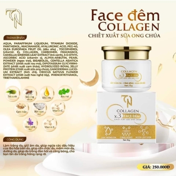 Kem Face Đêm Collagen X3 Sữa Ong Chúa (15g)