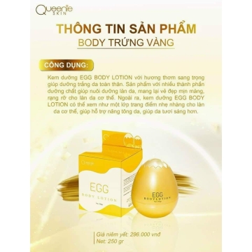 Kem Body Trứng Vàng Queenie Skin (250Gr)