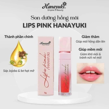 Son Dưỡng Hồng Môi Hanayuki Lips Pink (5g)