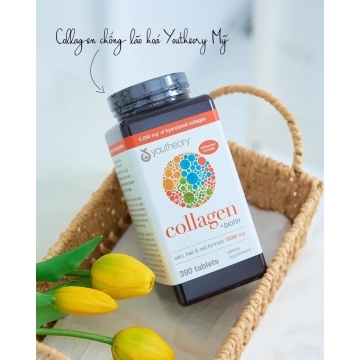Viên Uống Collagen + Biotin 6.000mg Youtheory Mỹ (390v)