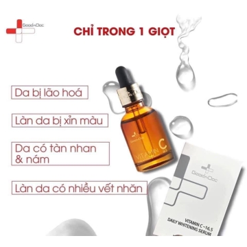 Serum Vitamin C 16.5 Daily Whitening GoodnDoc (30ML)