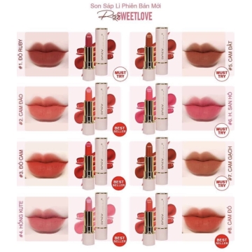 SON SÁP LÌ ROSY SWEET LOVE PHIÊN BẢN MỚI 