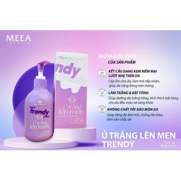 Ủ TRẮNG BODY LÊN MEN TRENDY MEEA 