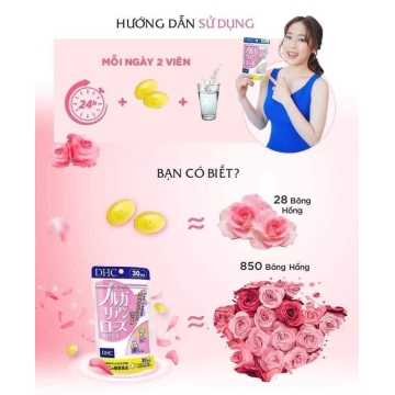 Viên Uống Thơm Cơ Thể DHC Hoa Hồng Nhật Bản (40v)