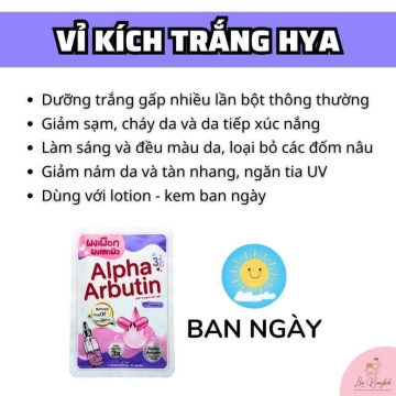 Viên Kích Trắng Alpha Arbutin 3 Plus+ Thái (H/10v)