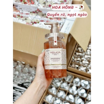 Sữa Tắm Hoa Hồng / Hoa Trà  Weilaiya (450ML)