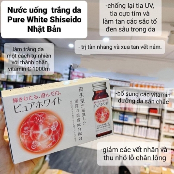 Nước Uống Trắng Da Pure White Nhật Bản (H/10)