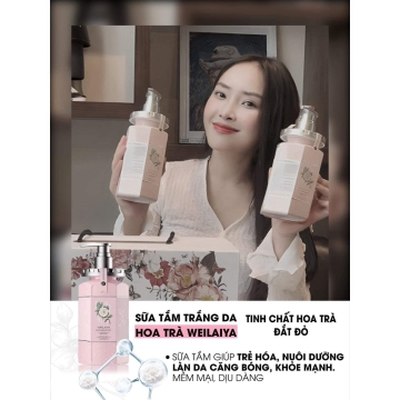 Sữa Tắm Hoa Hồng / Hoa Trà  Weilaiya (450ML)