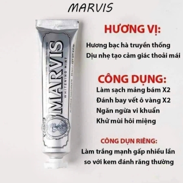 Kem Đánh Răng Quý Tộc Marvis 85ML (Ý)