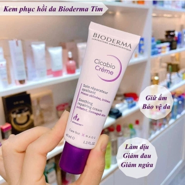Kem Dưỡng Phục Hồi Bioderma Cicabio (Tím) 40ML