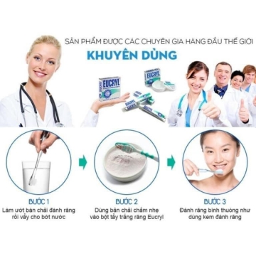 Bột / Kem Trắng Răng EUCRYL Freshmint Flavour