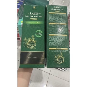 DẦU GỘI PHỦ BẠC LACO - TÓC ĐEN TỰ NHIÊN - AN TOÀN CHO MỌI LỨA TUỔI