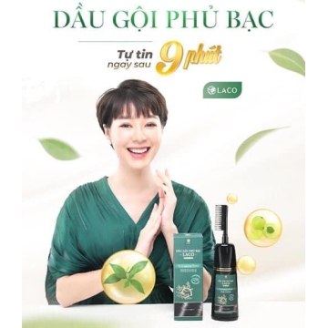 DẦU GỘI PHỦ BẠC LACO - TÓC ĐEN TỰ NHIÊN - AN TOÀN CHO MỌI LỨA TUỔI