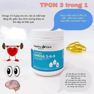 Viên Uống Dầu Cá Omega 3-6-9 Healthy Care Úc (200v)