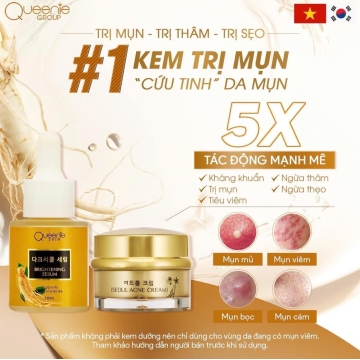 ComBo Face Mụn Hồng Sâm Hàn Quốc Queenie Skin 