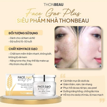 Kem Face Men Gạo Plus THONBEAU (25g)
