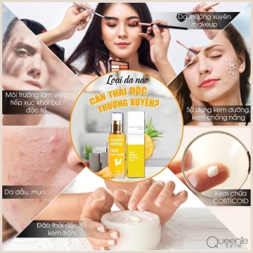 Detox Dứa Thải Độc - Trắng Da Queenie Skin (100ML)