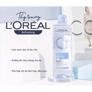 Nước Tẩy Trang L’ORÉAL Micellar Water 3in1 (400ML)
