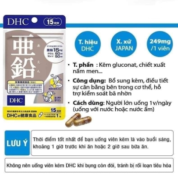 Viên Uống DHC Zinc Kẽm Nhật Bản (60v)