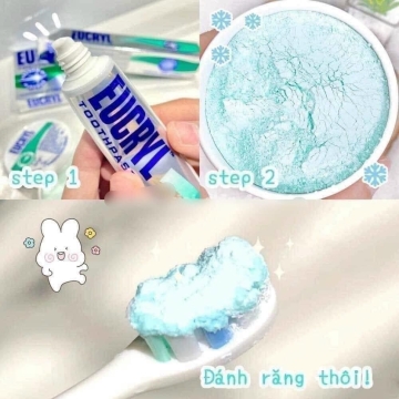 Bột / Kem Trắng Răng EUCRYL Freshmint Flavour