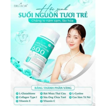 Viên Uống Mờ Nám Glutathione 600mg DR.LACIR (H/30v)
