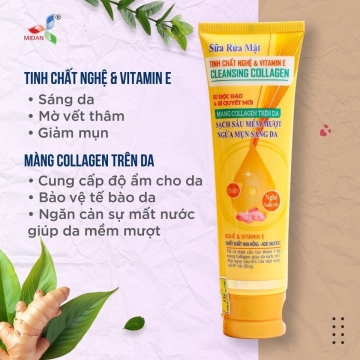 Sữa Rửa Mặt Nghệ & Vitamin E Cleansing Collagen (150ML)
