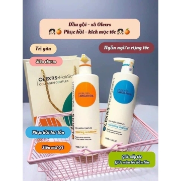 Cặp Dầu Gội & Xả Phục Hồi OLEXRS Collagen (960ML)