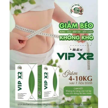 Viên Uống Giảm Cân VIP X2 Tiến Hạnh (Hộp 30v)