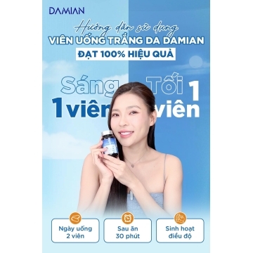 Viên Uống Mờ Thâm Nám - Trắng Da DAMIAN (H/30v)