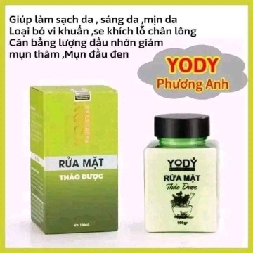 Bột Rửa Mặt Thảo Dược YODY WHITE Phương Anh (100g)