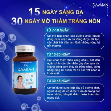 Viên Uống Mờ Thâm Nám - Trắng Da DAMIAN (H/30v)