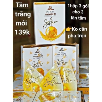 Tắm Trắng Collagen X3 Saffron Đông Anh (H/3 gói)