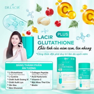 Viên Uống Mờ Nám Glutathione 600mg DR.LACIR (H/30v)