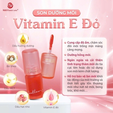 Son Dưỡng Môi Rosy Vitamin E Đỏ (3,8gr)