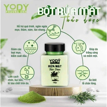 Bột Rửa Mặt Thảo Dược YODY WHITE Phương Anh (100g)