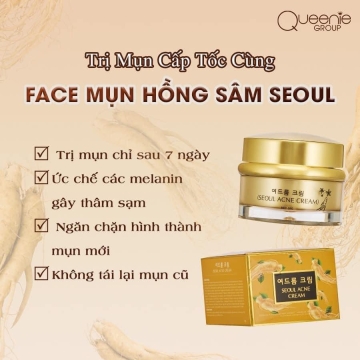 ComBo Face Mụn Hồng Sâm Hàn Quốc Queenie Skin 
