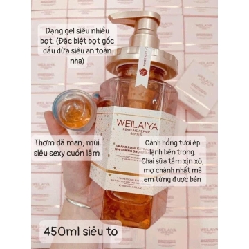 Sữa Tắm Hoa Hồng / Hoa Trà  Weilaiya (450ML)