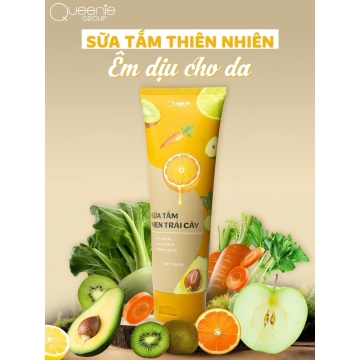 Sữa Tắm Trắng Da Men Trái Cây Queenie Skin (200ML)
