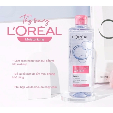 Nước Tẩy Trang L’ORÉAL Micellar Water 3in1 (400ML)