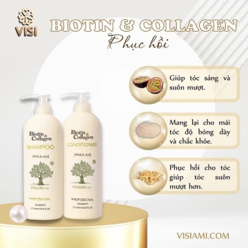 Cặp Dầu Gội - Xả Biotin & Collagen Ý (1000ML)