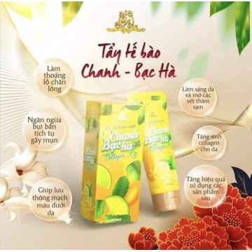 Gel Tẩy Tế Bào Chanh Bạc Hà Collagen X3 Đông Anh (200ML)