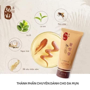 Sữa Rửa Mặt Mật Nhân Sâm 36 Vị Meea 80ML