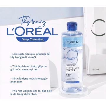 Nước Tẩy Trang L’ORÉAL Micellar Water 3in1 (400ML)