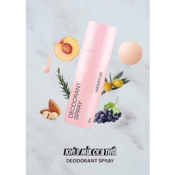 Xịt Thơm Khử Mùi Hanayuki Deodorant Spray (60g)