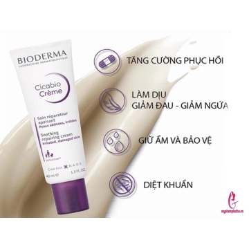 Kem Dưỡng Phục Hồi Bioderma Cicabio (Tím) 40ML